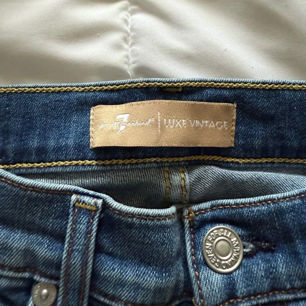 7 For All Mankind Luxe Vintage High Waist Ankle Skinny Jeans Size 26